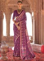 Georgette Wine Traditional Wear Printed Saree